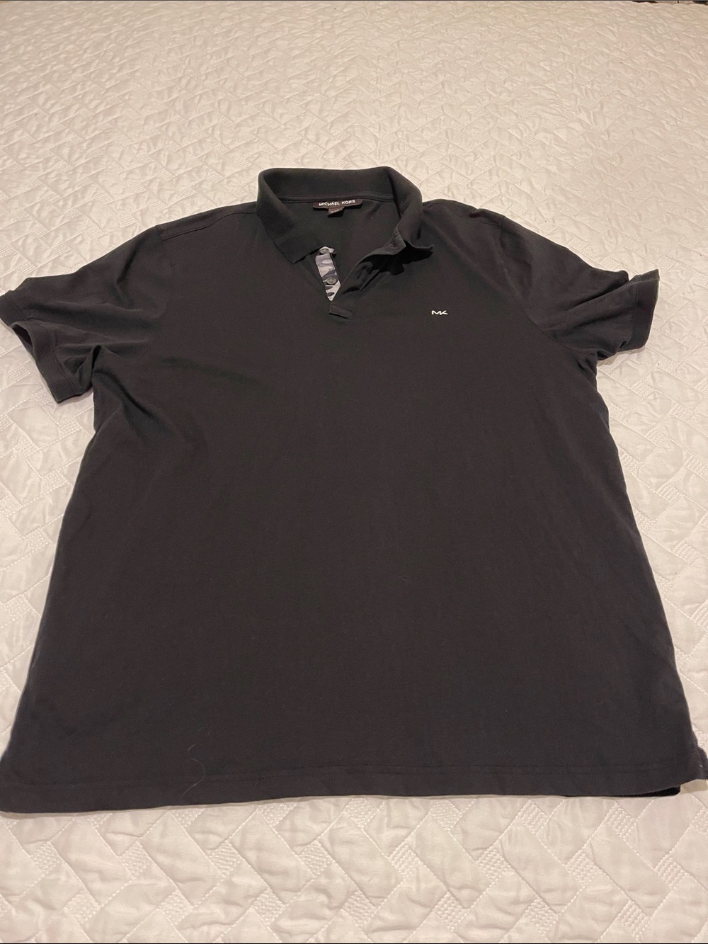 Michael Kors Men's Black Polo with Subtle MK Logo